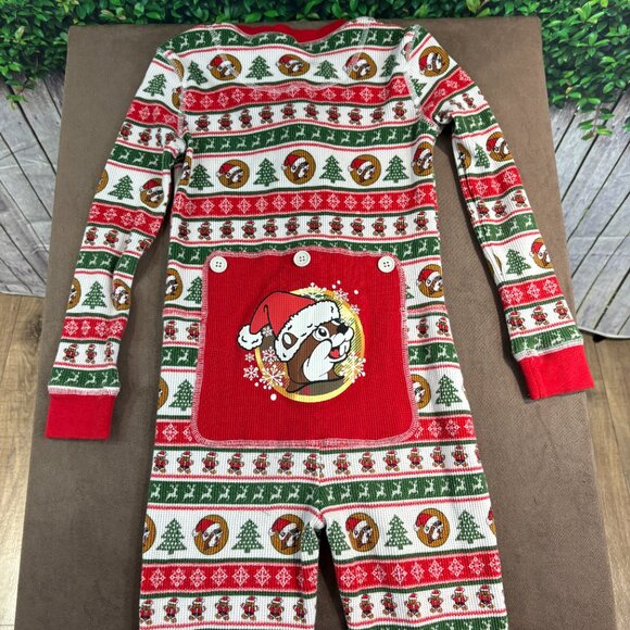 Buc-ee's Kids Christmas Onesie Waffle Knit Pajama's Youth XS (SKU: 129B) - Picture 7 of 9